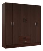 Placard-Ropero-169-Mts-6-Ptas-De-Abrir-2-Caj-Simil-Laqueado-Chocolate