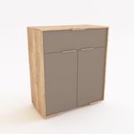 Comoda-Chifonier-Melamina-1-Cajon-2-Puertas-Minimalista------Color-Roble-Nebraska---Gris-Cubanita