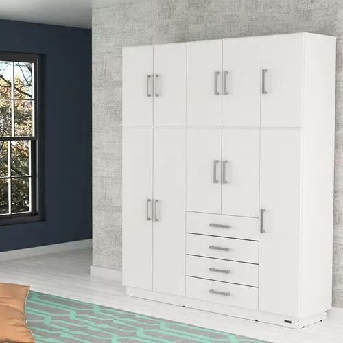 Placard-Dakar-Plus-10-Puertas-4-Cajones-174x214x46-Mosconi-Color-Blanco
