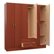 Placard Ropero 6 Puertas Interior Sin Pintar Mosconi Color Caoba
