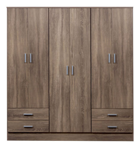Placard-Tana-Plus-6ptas-4caj-Melamina-Dormitorio----Color-Moccha