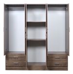 Placard-Tana-Plus-6ptas-4caj-Melamina-Dormitorio----Color-Moccha