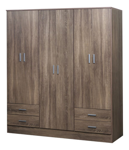 Placard-Tana-Plus-6ptas-4caj-Melamina-Dormitorio----Color-Moccha