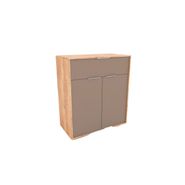 Comoda Dúo Delos DLD03 1 Cajón 2 Puertas Roble Gris Cubanita