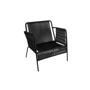 Silla Dante Hierro Negro Tejido Cordon Negro Puebla Diseño