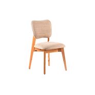 Silla Frida Roble Tela Natural Muebles Genoud