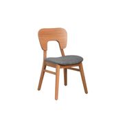 Silla Naoto Roble tapizado Gris Claro Genoud