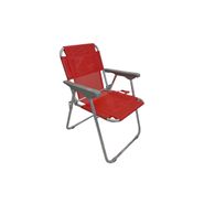Sillón Plegable Hilgert 0321 Aluminio 7/8 Rojo