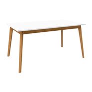 Mesa artica 1,50 roble/blanca pergamino muebles