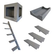 Kit Gatificacion Pared Estantes Para Gatos Rascador Juegos