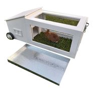 Casa Para Conejos Con Corral (pintada+ruedas+manija+bandeja)