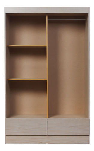 Placard-Ropero-Armario-Guardado-113cm-Tana-Eco-2ptas-Corred-Fresno-blanco