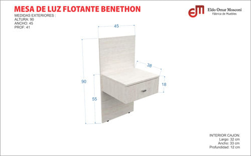 Mesa-De-Luz-Flotante-Mosconi-Benethon-90-X-45-X-41-Cm-Dormitorio-Color-Wengue