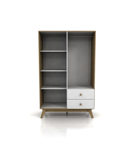 Ropero-Nordico-Escandinavo-Placard-Laqueado--------Blanco-Con-Roble-Miel