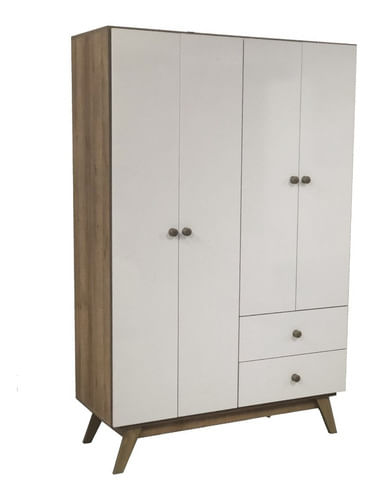 Ropero-Nordico-Escandinavo-Placard-Laqueado--------Blanco-Con-Roble-Miel