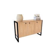 Comoda Vajillero Steel Delos DST11 3 Puertas 1,20M Roble Nebraska