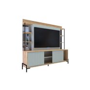 Mueble Varillado TV 60” Delos 2,00M DRO06 Roble Nebraska Blanco