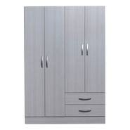 Placard Ropero 1,2m Armario Dormitorio 4ptas. 2caj. Melamina