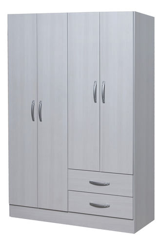 Placard-Ropero-12m-Armario-Dormitorio-4ptas-2caj-Melamina-Blanco-alpino