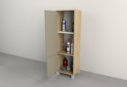 Biblioteca-Modular-Nordico-Apoyo-Oficina-Cocina-Living-Promo---Envio-Sin-Cargo-Capital-Federal-Olmo-Gris