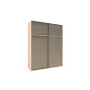 Ropero Dúo Delos DUO05 Con Baulera 1,80M Roble Nebraska Gris