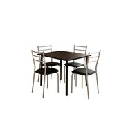 Combo Mesa Atenas 1,10M + 4 Sillas Dakar Auguste Negro