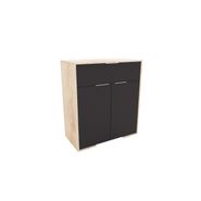 Comoda Dúo Delos DLD03 1 Cajón 2 Puertas Pino Gris Sombra