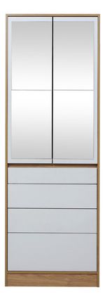 Placard-Ropero-Vestidor-Moderno-070m-2ptas-4caj-C-espejos-HICKORY-CON-BLANCO