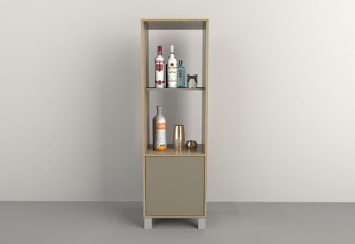 Vajillero-Despensero-Biblioteca-Cocina-Oficina-Living-Repisa---Envio-Sin-Cargo-Capital-Federal-Olmo-con-Gris-Cubanita