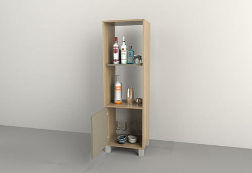 Vajillero-Despensero-Biblioteca-Cocina-Oficina-Living-Repisa---Envio-Sin-Cargo-Capital-Federal-Olmo-con-Gris-Cubanita