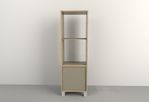 Vajillero-Despensero-Biblioteca-Cocina-Oficina-Living-Repisa---Envio-Sin-Cargo-Capital-Federal-Olmo-con-Gris-Cubanita