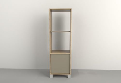 Vajillero-Despensero-Biblioteca-Cocina-Oficina-Living-Repisa---Envio-Sin-Cargo-Capital-Federal-Olmo-con-Gris-Cubanita