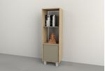 Vajillero-Despensero-Biblioteca-Cocina-Oficina-Living-Repisa---Envio-Sin-Cargo-Capital-Federal-Olmo-con-Gris-Cubanita
