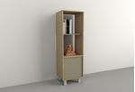 Vajillero-Despensero-Biblioteca-Cocina-Oficina-Living-Repisa---Envio-Sin-Cargo-Capital-Federal-Olmo-con-Gris-Cubanita