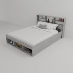 Cama-De-Dos-Plazas-Con-Respaldo-Repisa-Melamina-150m-Ancho--Jacaranda