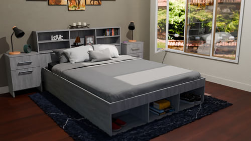 Cama-De-Dos-Plazas-Con-Respaldo-Repisa-Melamina-150m-Ancho--Jacaranda