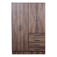 Placard Ropero Dormitorio Melamina 4ptas 4caj Organizador