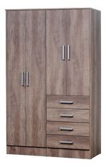 Placard-Ropero-Dormitorio-Melamina-4ptas-4caj-Organizador-Nebraska-Gris