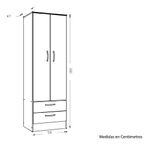 Placard-Ropero-Armario-Guardado-58-Cm-Tana-Eco-2-Ptas-Abrir-Caffe