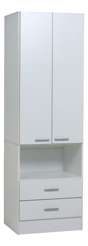 Placard-Ropero-Dormitorio-2ptas-2caj-Linea-Bianca-Blanco
