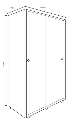 Placard-Ropero-120-Mts-Melamina-2-Ptas-Corredizas-2-Caj-----Gris-cubanita