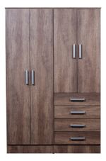 Placard-Ropero-Dormitorio-Melamina-4ptas-4caj-Organizador----Color-Nebraska-Gris