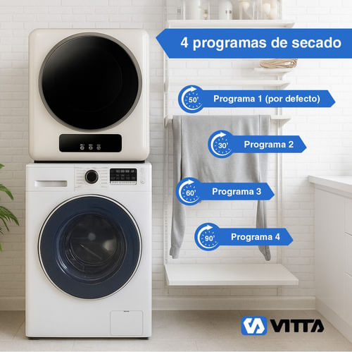 Secarropas-Por-Calor-Vitta-4kg-Panel-Digital-4-Programas-Blanco