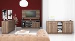 Bahiut-Comoda-Vajillero-Dl856-Buffet-Melamina---Envio-Sin-Cargo-Capital-Federal---Roble-Nebraska-Gris