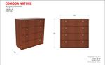 Comoda-Chifonier-Cajonera-Bahiut-De-4-Cajones-En-Melamina-Tabaco