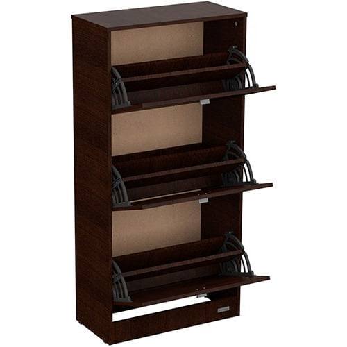 Mueble-Zapatero-Organizador-De-Calzado-De-3-Puertas-Melamina-Wengue
