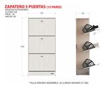 Mueble-Zapatero-Organizador-De-Calzado-De-3-Puertas-Melamina-Wengue