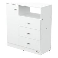 Cómoda Mosconi Dakar Zero 3 Cajones 1 Puerta Color Blanco