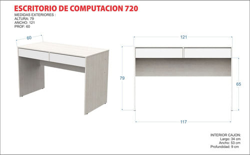 Escritorio-Mesa-Para-Pc-Melamina-2-Cajones-Hogar---Oficina-Tabaco