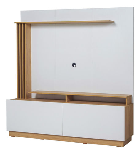 Modular-Rack-De-Tv-Centro-De-Entretenimiento-Hasta-65--------HICKORY-CON-BLANCO